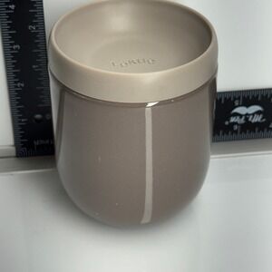 LEKUE Food Storage Container‎ Round Beige Ceramic Cup Mug & Lid